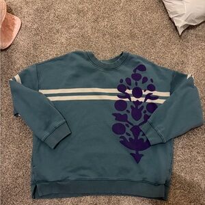 FP Movement by Free People Teal and Purple Sweatshirt
